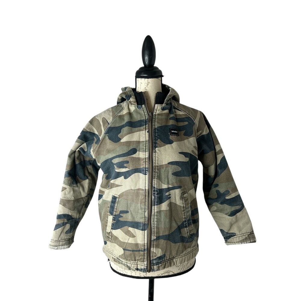 Walls Tough Wear Kids Grow Camp Coat Fleece Lined Youth L Hunting Winter - Picture 2 of 10